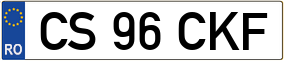 Trailer License Plate